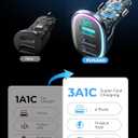 75W Car Charger USB C, 4 Port Super Fast Cigarette Lighter USB Charger, Type C 60W & QC 3.0 Multiport Car Phone Adapter Accessories for iPhone 17/16/15/14/13/12 Pro Samsung S26 Series