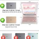 TUNKARMOR Keyboard Case for iPad mini 5 & Mini 4 7.9 inch - with Mouse and Magnetically Keyboard, Case with Pencil Holder for iPad mini 5th / 4th Generation, Auto Sleep/Wake, Pink
