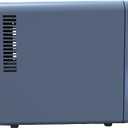 Frigidaire Mini Personal Fridge Cooler, 1 Gal Capacity fits 9 Cans, Includes Plugs for Home Outlet & DC Charger - 9.84" D x 7.09" W x 10.35" H, Light Washed Denim Fabric Door