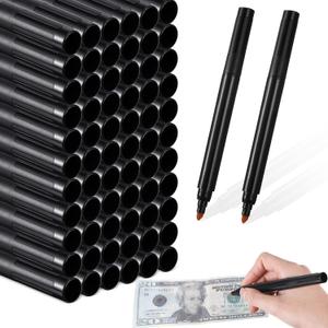 Outus 60 Pieces Counterfeit Money Bill Detector Marker Pen Counterfeit Pen Pack Fake Checker Universal False Currency Bills Money Loss Prevention Tester Pocket Size
