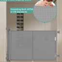 Miumoon 50 inch Reinforced Retractable Baby Gates 34 inch Tall