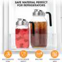 Aieve Stainless Steel Mason Jar Pour Spout Lid, 2 Pack Wide Mouth Mason Jar Pitcher Flip Cap Lids with Handle for Ball Jar Lids (3.38 inch)