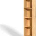 6 Cube Storage Organizer, 6 Tier Vertical Cube Bookcase Freestanding Storage Display Organizer for Home Office, Six Cubes Open Shelf Bookshelf (Oak, 6 Cube)