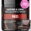 FORTIVO Leather Recoloring Balm, Color Restorer, Scratch Remover, Couch Paint and Repair, Leather Balm for Couches (Red)