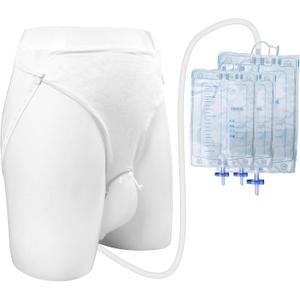Wearable Urinal for Men, Ventilate Urine Collector, Reusable Urine Bag Collector, Portable Male Urine Collection Bag, Silicone Urine Collector for Bedridden Patients