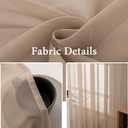 MIULEE 2 Panels Solid Color Sheer Window Curtains Elegant Window Voile Panels/Drapes/Treatment for Bedroom Living Room (54X84 Inches Brown)