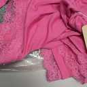 LYCY Short Robes for Womens Lightweight, Soft Womens Robe Spa Ladies Bathrobe 3/4 Sleeve, M