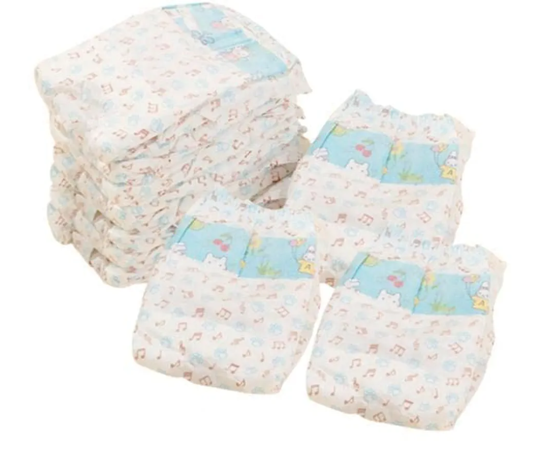 Generic 5X Set of 10, Disposable Dog Diaper Nappy, XX-Small, White