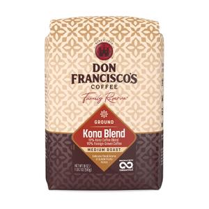 Don Francisco's Kona Blend Ground Coffee, Medium Roast, 18 OZ Bag | Ideal for French Press & Drip Coffee Maker, 100% Arabica Coffee, Easy-to-Brew Ground Coffee, Consistent Daily Brew (EXP 09/09/27)