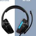 2 x Replacement Cooling-Gel Ear Pads for HyperX Cloud 1/2Alpha,Alpha S/Cloud Flight/Flight S/StingerStinger SStinger core/High-Density, Shock-Absorbing Foam,Ice Silk Fabric (Black)