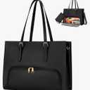 KKXIU Lunch Tote Bag for Women 15.6 Inch Laptop Briefcase Professional Work Purse with Insulated Lunch Compartment Handbags