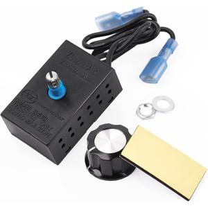 Hiorucet Rheostat Variable Speed Control Switch 120V for Heat N Glo, Heatilator, Majestic, Regency, Desa Fireplace Parts, Fan Speed Controller Switch for Wood Stoves and Fireplace Blower Fan Kits.