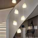 Modern Crystal Chandeliers 6-Lights Hanging Ball Pendant Light Gold