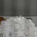 HMASYO 6 FT Pop Up Christmas Tree with 100 LED Lights & Remote, White Christmas Tinsel Tree, Collapsible Artificial Pencil Tree for Home Office Party Decor, USB Powered Timer Lights, Easy Assembly