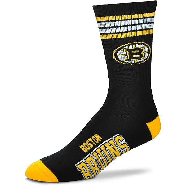 For Bare Feet NHL Unisex Kids Nhl Mvp Crew Sock Youth Size 10-13 (2 PACK)