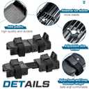 Poen 4 Pairs Toddler Ice Skates, Kids Adjustable Double Runner Ice Skates with Hook and Loop Fastener Straps, Black Toddler Skating Shoes Double Blade for Winter Kids Training Shoes Beginner Youth