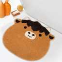 NIGOWAYS Highland Cow Bath Rugs for Bathroom, Soft Tufted Absorbent Bath Rug with Non-Slip, Cow Face Bathroom Rugs for Shower Bath and Bedroom, 22 * 20inch