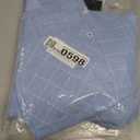 Men's Suits 3 Piece Slim Fit Dress Tuxedo for Men Two Button Solid Jacket Vest Pants Set (Medium, Light Blue)