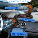 24V Dual Head Car Cooling Fan, Heavy Duty Truck Fan with 360Rotation,2 Speeds,Dashboard Fans for Truck/SUV/RV/Van,Cigarette Lighter Plug (2-Head 24V)