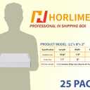 HORLIMER 11x8x2 inches Shipping Boxes Set of 25, White Corrugated Cardboard Box Literature Mailer
