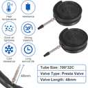 RUTU 2 Pack 700x23/28/32/35c Foldable Bike Tires and Tube - 700C Bicycle Tires Foldablewith Tire Levers and Tire Liners