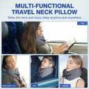 Cozyhealth Travel Neck Pillow for While Sleeping on Airplane, Memory Foam Comfort Travel Pillow, Gently Neck Head Support Sleeping Rest, Airplane Car and Home Use (Small)