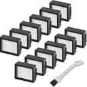 Filter Replacement for Roomba E I & J Series i7 i7+/plus i3 i3+ E5 E6 E7 i4 i6 i6+ i8 i8+ Vacuum Cleaners Parts, 12 Pack 4639161 High Efficiency Filters + 1 Cleaning Brush
