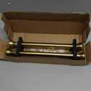 2 Pack Telescoping Curtain Rods, Side Curtain Rods 1Inch Diameter Drapery Rods 12-20Inch Length Adjustable Rod with Brackets Window Treatment-Warm Gold