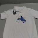 Nautica Boys' School Uniform Short Sleeve Polo Shirt, Button Closure, Moisture Wicking Performance Material (7, White)
