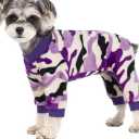 Dog Pajamas for Small Dogs, Camo Winter Dog Onesie, Warm Velvet Puppy Jumpsuit, Doggies Bodysuits, Girl Boy Dog Winter Clothes for Chihuahua, Yorkie, Teacup, Schnauzer, Cold Weather Dog Apparel, 2XL