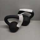 Yes4All Powder Coated Kettlebell, Cast Iron Core Kettlebells with Non-Slip Handle & Flat Bottom for Conditioning, Heavy Duty for Strength Training, 20LB and 18LB