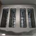 SEEDEEM Toaster 4 Slice, Stainless Steel, Touch Screen for Dual Control, Digital Timer, Smart Toaster with 6 Bread Type, 7 Shade Setting, 1.5''Wide Slot, Removable Crumb Tray, 1800W, Dark Metallic