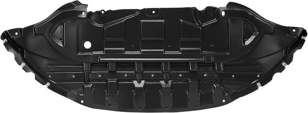 ECOTRIC Front Engine Splash Shield Compatible with 2013-2014 Ford Mustang Base Convertible Coupe GT Convertible Coupe 3.7L 5.0L W/O California Edition Replacement for DR3Z17626B, FO1228130