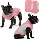KYEESE 2Pack Dog Cooling Shirt, Breathable Dog Shirt for Dogs Girl, Sun Protection Reflective Pet Vest, Lightweight Soft Tank Top Sleeveless Summer Dogs Clothes, Pink, L