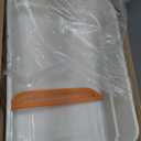 Extea Large Cat Litter Box with High Sides,Cat Boxes for Indoor Cats,Cat Litter Pan for Kitty,Litter Box with Low Entry,Easy to Clean,Anti-Splashing,23.6" x15.7" x6.2" (White)