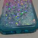 NGB Designed for iPhone 17 Case, Pink/Aqua | Glitter Liquid Sparkle Cute Phone Cover for Women Girls Kids | with Tempered Glass Screen Protector & Ring Holder & Wrist Strap Lanyard