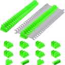 26 Pieces Modular Wrench Organizer Magnetic Wrench Holder Plastic Modular Tool Organizers with Label for Tool Drawer Storage (Green, for 100 Wrenches)