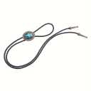 Native American Bolo Tie Cowboy Hat Rodeo Cowboy Leather Necktie Western Necklace Western Jewelry for Men Women (Blue)