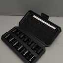 14 Pieces 3/8-Inch Drive Impact Socket Set, 12-Point, Metric, Shallow, CR-V, 7mm to 19mm, Drill Socket Adapter 3/8"