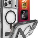 ZAGG Santa Cruz Snap Case with Kickstand for iPhone 17 Pro Max - Jet Black, Drop Protection (13ft/4m), MagSafe Charging Compatible, ClearGuard Anti-Yellowing Technology, Scratch Resistant Phone Case