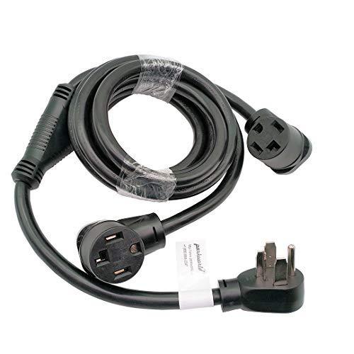 Parkworld NEMA 14-30 Splitter, 240V Splitter Dryer 14-30P Male Plug to (2) 14-30R Female Receptacle, Dryer 4-Prong 30 AMP 14-30 Dryer Y Adapter Cord (12FT)
