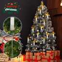 21 Set Christmas Candle Holder for Tree Vintage Traditional Metal Candleholder with Glass Teardrop Ornaments Retro Christian Decoration Hanging Clear Raindrop Ornament for Flameless Candles