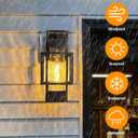 PARTPHONER Modern Outdoor Light Fixtures Dusk to Dawn Outdoor Lighting 2 Pack, 15" Exterior Wall Sconce Waterproof Outside Porch Light for House with Water Glass Black Brushed Gold