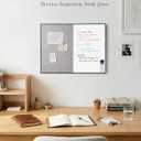Cork Board White Board Combo
24"X18" Linen Bulletin Board Whiteboard for Wall, Magnetic Dry Erase Corkboard for Home, Office, School, Grey