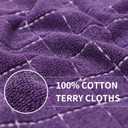 Homaxy 100% Cotton Terry Kitchen Towels(Purple, 13 x 28 inches), Checkered Designed, Soft and Super Absorbent Dish Towels, 5 Pack
