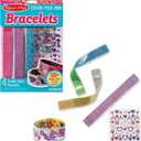 Melissa & Doug Design-Your-Own Bracelets with 100+ Sparkle Gem & Glitter Stickers, Kids Snap Bracelets, Stickers & Jewelry Crafts, Preschool Toys for Girls & Boys Ages 4+