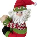 Christmas Tree Topper Santa Claus,Unique Holiday Xmas Decorations Funny Home Decor,Also Be Used As Curtain Tie and Hugger Wine Bottle Christmas Tree Holiday Home Decor (Red)