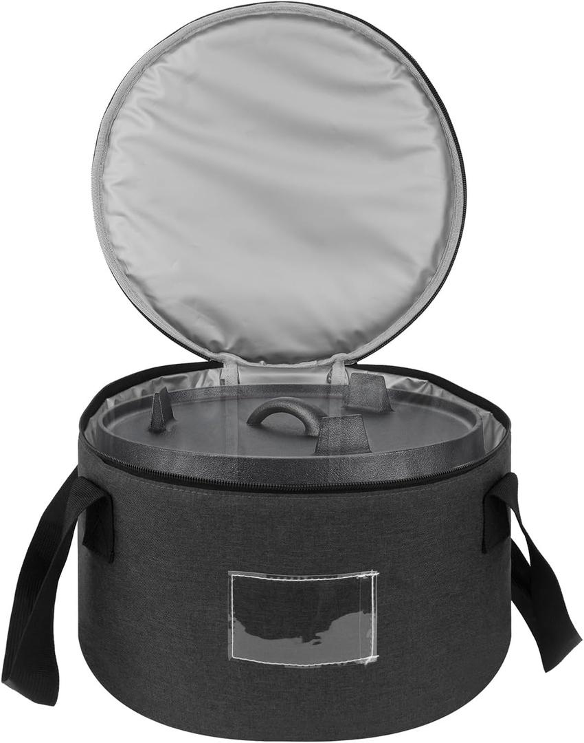 Dutch Oven Carry Bag for 10 Inch Cast Iron Casserole Carrier - Dark Grey