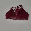 Lace Bralettes for Women No Underwire Sexy Triangle See Thru V Neck Unpadded Bra, XL