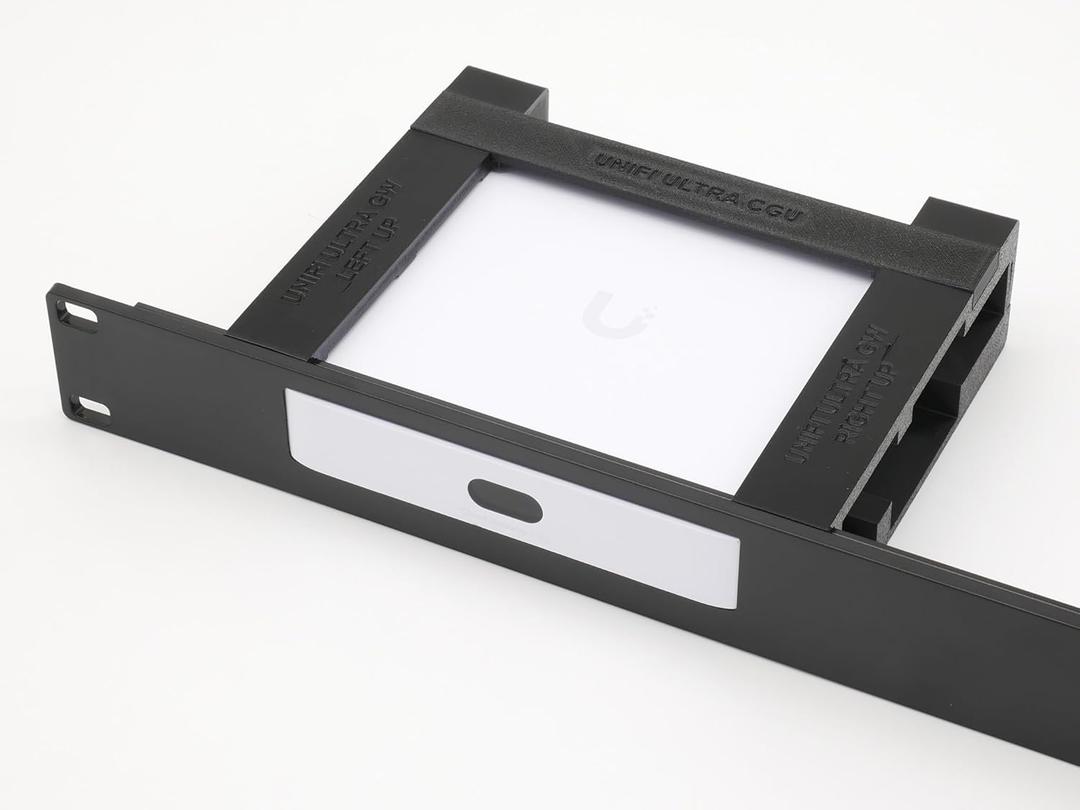 Rack Mount for Ubiquiti UXG MAX/UCG Ultra/UCG-MAX Cloud Gateway Max Injection Molded Front and 3D Printed Rear arms 19inch 1U